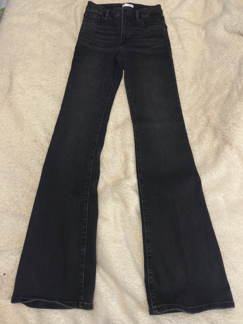 Good American Black High-Rise Wide Leg Jeans size 0/25